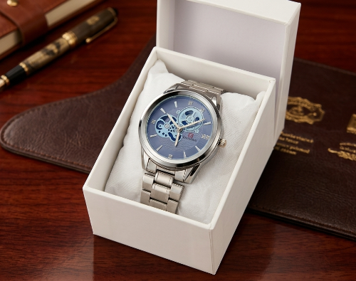 Baisheng Silver Skeleton Classic Watch