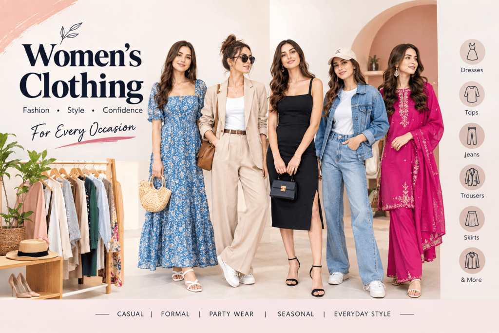 Discover stylish women’s clothing designed for comfort, confidence, and everyday elegance. Explore trendy dresses, tops, jeans, and outfits perfect for every occasion and season.